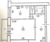 3-комн, 57.4кв м, этаж 3/5 Гоголя ул, 19
