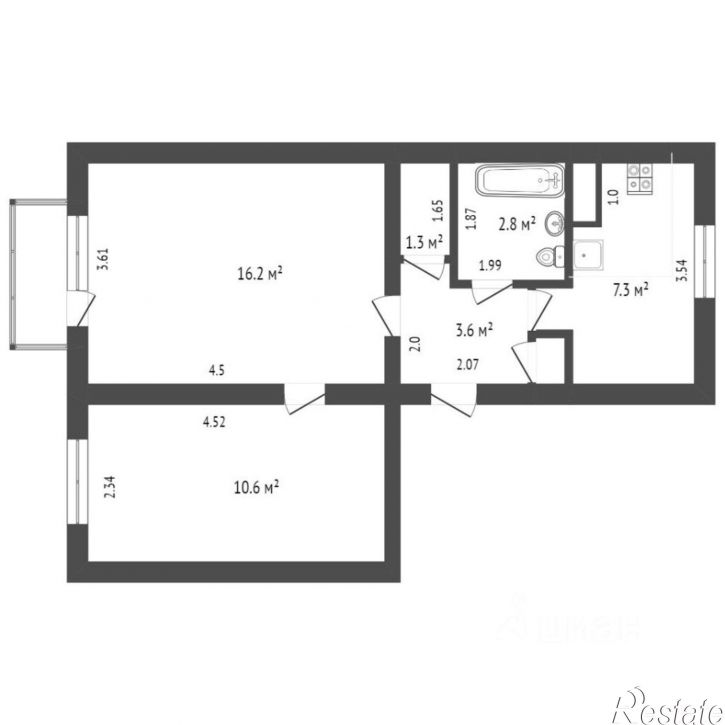 2-комн квартира ул Коммунаров, 56/24,  д. 56/24